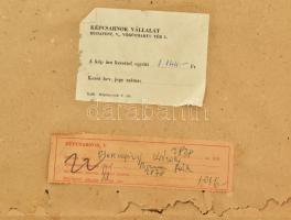 Plesnivy Károly (1930-1984): Barna fák. Akvarell, ceruza, papír, jelzett. Hátoldalán Képcsarnok Váll...