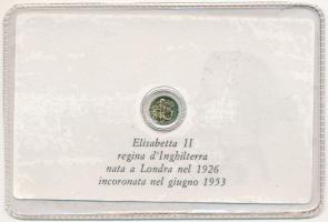 DN "II. Erzsébet" jelzetlen modern mini Au pénz, lezárt, eredeti műanyag tokban (0.333/10m...