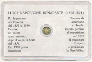 DN "III. Napóleon" jelzetlen modern mini Au pénz, lezárt, eredeti műanyag tokban (0.333/10...