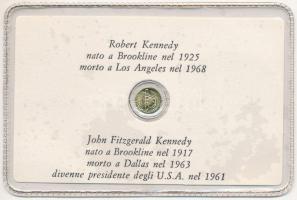 DN "Robert és John Kennedy" jelzetlen modern mini Au pénz, lezárt, eredeti műanyag tokban ...