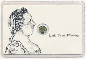 DN Mária Terézia jelzetlen modern mini Au pénz, lezárt, eredeti műanyag tokban (0.333/10mm) T:1 patina ND Maria Theresa modern mini Au coin without hallmark, in sealed plastic case (0.333/10mm) C:UNC patina