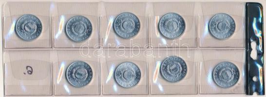 1982-1990. 1Ft Al (9xklf) közte 1990. 1Ft Al "Kádár címer és Köztársaság" T:1,1- Adamo F6....