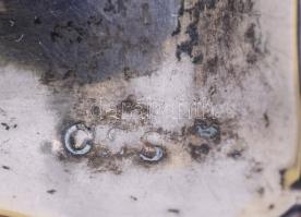 Antik ezüst (Ag) gyertyatartó párban. Bécs, 1861. Jelzett, mesterjegyes (CSS) Ifj. Christian Sander....