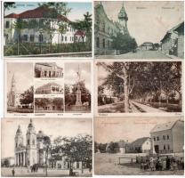 10 db RÉGI magyar város képeslap vegyes minőségben / 10 pre-1945 Hungarian town-view postcards in mixed quality