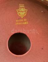 Zsolnay eozin mázas gyertyatartó, jelzett, kopásokkal, m: 5,5 cm, d: 12,5 cm