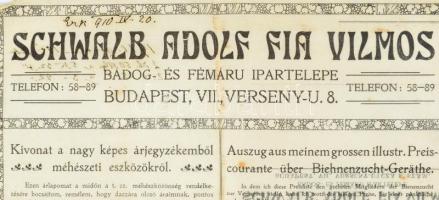 1910 Schwalb Adolf Fia Vilmos Bádog- és Fémáru Ipartelepének árjegyzéke. Kivonat a nagy képes árjegy...