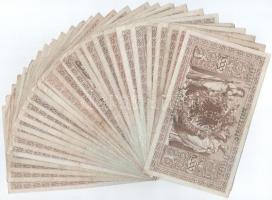 Német Birodalom 1910. 1000M (31x) piros pecsét, hétjegyű sorszámmal + 1000M (27x) zöld pecsét, hétje...