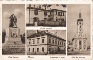 Moson, Hősi emlékmű, Állami népiskola, községháza, posta, római katolikus templom