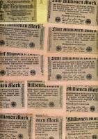 Német Birodalom 1890-1945. több, mint 500db bankjegy, benne Császárság, Weimari Köztársaság, 3. Birodalom, sok jobbal T:II,II/III