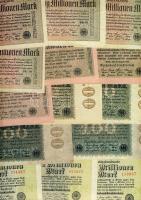 Német Birodalom 1890-1945. több, mint 500db bankjegy, benne Császárság, Weimari Köztársaság, 3. Biro...