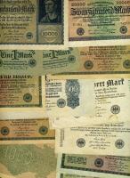Német Birodalom 1890-1945. több, mint 500db bankjegy, benne Császárság, Weimari Köztársaság, 3. Biro...