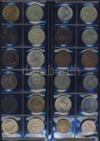 411db világpénz, igen sok tengerentúllal, albumlapokon, jobbakkal T:vegyes