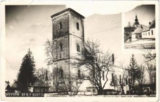 Nagyrőce, Gross-Rauschenbach, Velká Revúca;  Ev. a v. kostol / templom télen / church in winter. photo (EB)