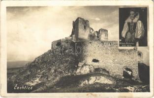 Csejte, Csejthe, Cachtice; Báthory vár, Báthory Erzsébet (1570-1614) / Hrad Báthorovcov, Alzbeta Báthory / castle. photo (fl)