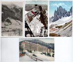 10 db RÉGI téli sport motívum képeslap: helyszínek / 10 mostly pre-1945 winter sport motive postcard...