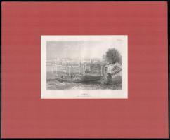 cca 1850 Jelzés nélkül: Olmütz, acélmetszet, papír, paszpartuban, 10x15 cm