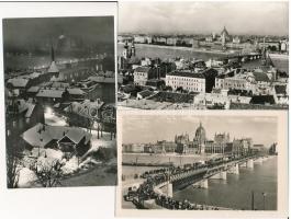 Budapest, Kossuth híd. Képzőművészeti Alap - 3 db modern képeslap