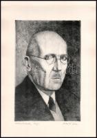 Blaskó János (1919-1988) 2 db és Nagy Béla (1923-) 1 db szocialista portréja: Kolocskovszky Lajos, Hámán Kató, Nemecz József. Rézkarc, papír, 29x19 cm