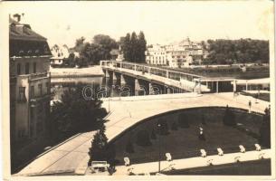 1947 Pöstyén, Piestany; Kolonádny most / híd / bridge (fa)