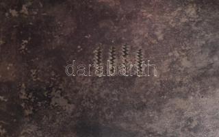 Antik ezüst (Ag) olajos, ecetes asztali kínáló. Bécs, XIX. sz. közepe. Jelzett, mesterjegyes. / Anti...