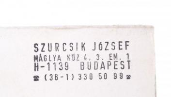Szurcsik József (1959-): Csapda II, 1997. Litográfia, papír. Jelzett. Számozott: 14/15. Hátoldalán a...