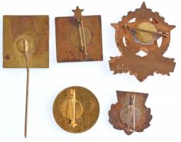 5xklf szocialista jelvénytétel, közte "Ifjú Határőr", "BM Törzsgárda", "Ifj...