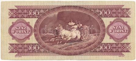 1980. 100Ft, Fekete János, a Magyar Nemzeti Bank elnökhelyettesének saját kezű aláírásával T:III