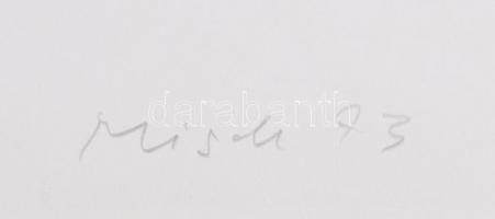 Misch Ádám (1935-1995): Szerencsekerék (Glücksrad). Szitanyomat, papír, jelzett és datált (Misch 73)...