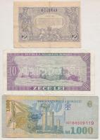 Románia 6db-os bankjegy tétel, közte 1920. 2L "S.2800 0708" T:III,III-