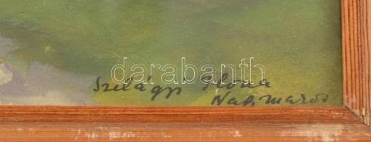 Szilágyi Ilona (1904-1985): Nagymaros. Akvarell, papír, jelzett, üvegezett fa keretben, 30x35,5 cm