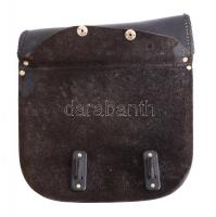 Bőr motoros chopperes nyeregtáska. 36x34 cm