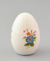 Aquincum porcelán tojás. Kézzel festett, jelzett, hibátlan. 6,5 cm