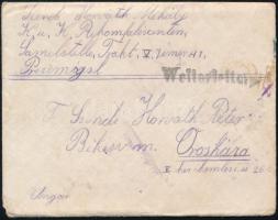 1915-1918 5 db KUK levél borítékban (Premysl, Belgrád)