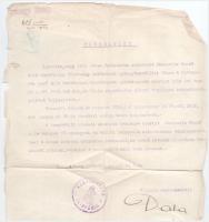 1929 Igazolvány hactéri szolgálatról és érdemrendek adományozásáról