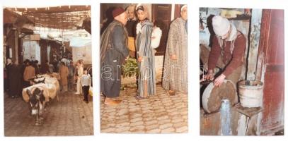 cca 1981-85 Egy világutazó emlékei. Sok száz darab fotó és negatív film kockák cipős dobozban: Dél A...