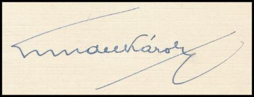 1944 Gundel Károly Márton (1883-1956) legendás vendéglős és gasztronómiai szakíró autográf kondoleál...