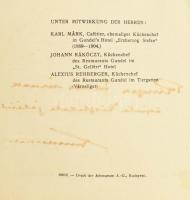 Gundel Károly: Ungarische Kochrezepte. Dedikált példány / With autograph signature! Budapest, é.n. V...