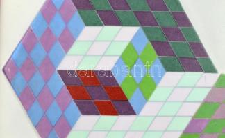 Zsolnay - Victor Vasarely: Hexa 3. A Magyar államvasutak részére készített limitált, számozott, porc...