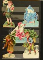 cca 1900 80 db dombornyomott litho gyűjtőkép bélyegalbumban