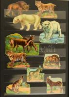 cca 1900 80 db dombornyomott litho gyűjtőkép bélyegalbumban