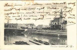 1905 Győr, Karmelita templom, híd, Pannonia könyvnyomda (fl)