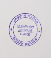 Joseph Kádár (1936-2019): Geometrikus kompozíció. Szitnyomat, papír, jelzett. Művészpéldány E. A.. H...