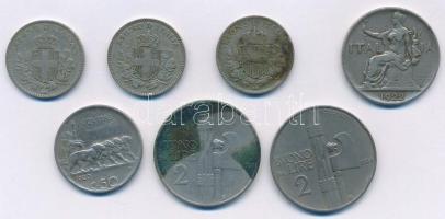 Olaszország 1918-1919. 20c Cu-Ni (3db, 2xklf) + 1920. 50c Ni "III. Viktor Emánuel" + 1922....
