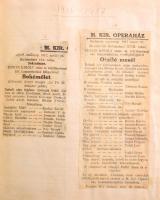 1914-1921 Opera plakátok gyűjteménye. 300 db magyar és részben osztrák operaházi plakát. Feltehetőle...