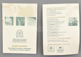 Zsolnay Pompadour mintás porcelán kompótos készlet, 1 db tál d: 25 cm m: 7 cm, 8 db tálka d: 13 cm m...