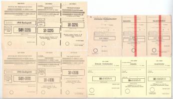~1980-1990. Átutalási postautalvány 25db, kitöltött és előrenyomott darabok T:I-III