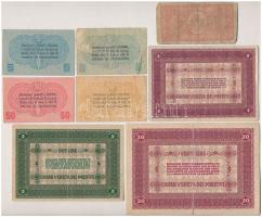 Olaszország / Velence / Osztrák-magyar megszállás 1918. 5c (2x) + 50c + 1L + 2L + 20L + Olaszország ...