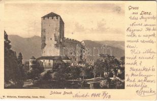 1918 Lienz, Schloss Bruck / castle + K.ung. Feldersatzbatterie der 38. Feldartilleriebrigade Von der Armee im Felde (EK)