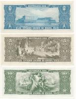Brazília 1958. 1C + 5C + 10C (1c felülbélyegzéssel) T:I-III
Brazil 1958. 1 Cruzeiro + 5 Cruzeiros +...