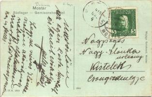 Mostar, Südlager Garnisonshospital / military barrack and hospital + "K.u.K. Militär Post"